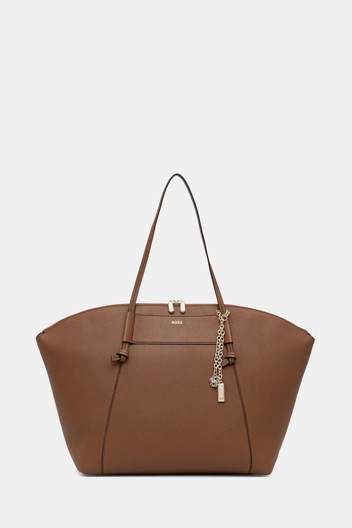 BOSS geantă shopper pentru femei, cu imitație de piele SALLEY TOTE maro 50563298