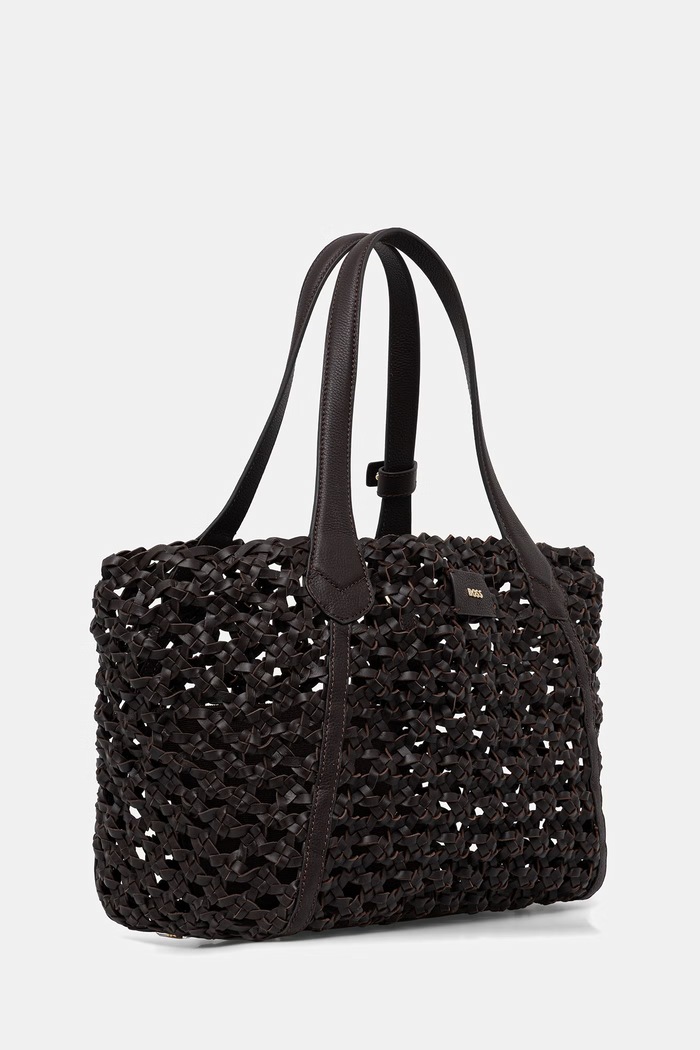 BOSS kabelka typu shopper dámska kožená Lenah Tote W 50563411 hnedá SS26