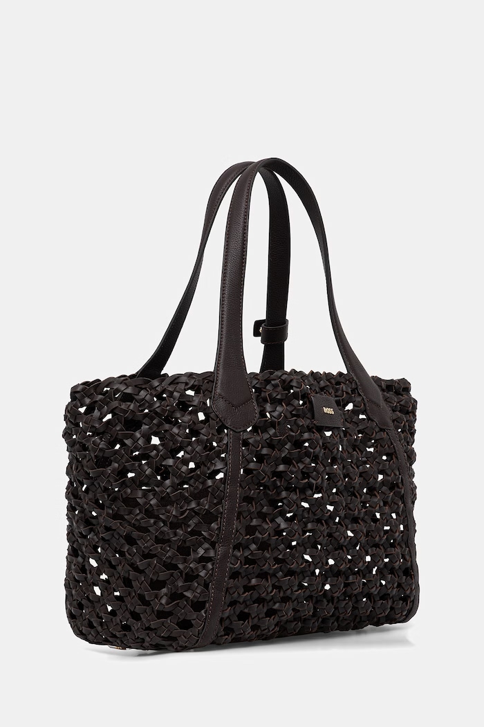 BOSS kabelka typu shopper dámska kožená Lenah Tote W 50563411 hnedá SS26