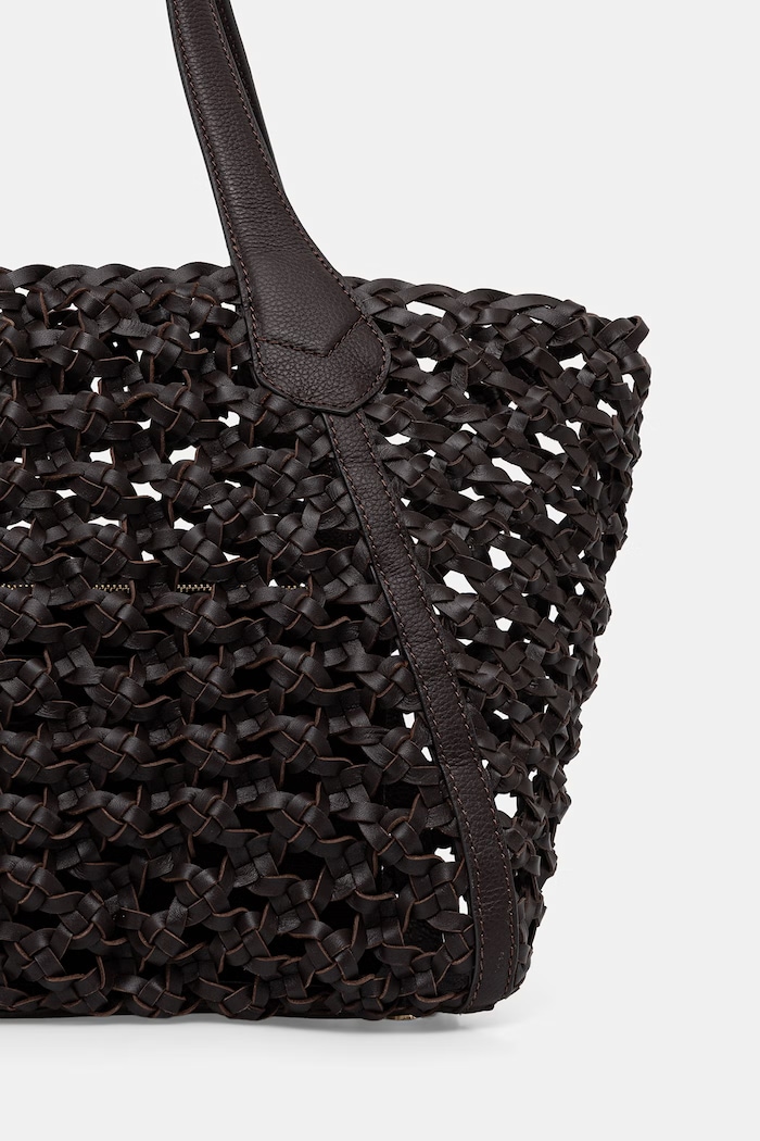 Doplnky BOSS kabelka typu shopper dámska kožená Lenah Tote W 50563411 hnedá