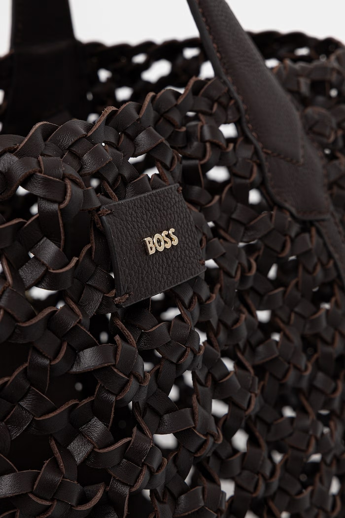 BOSS kabelka typu shopper dámska kožená Lenah Tote W hnedá 50563411
