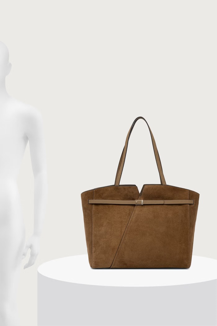 BOSS Torebka shopper damska zamszowa 50567595
