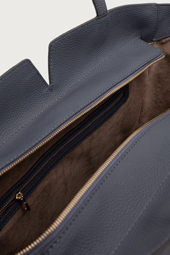Torebka shopper damska zamszowa BOSS niebieski 50567595