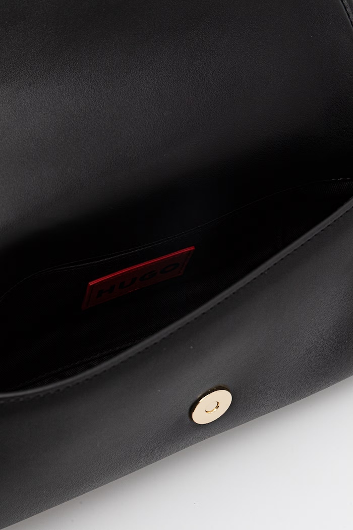 HUGO kabelka typu bageta dámska z imitácie kože Jodi Shoulder Bag 50562952 čierna