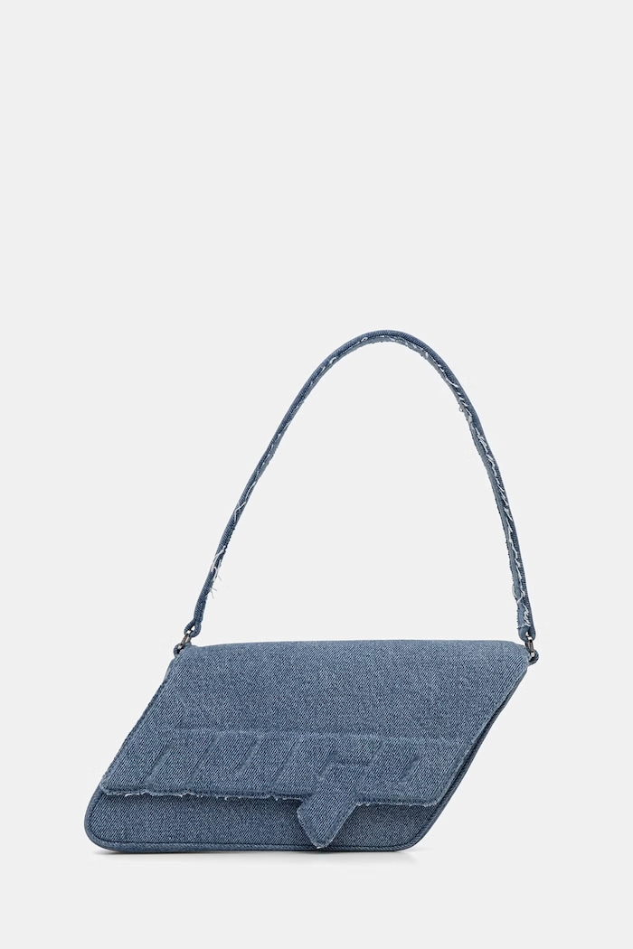 HUGO Blue geantă pentru femei, din denim Ulani D_Shoulder Bag albastru 50563042
