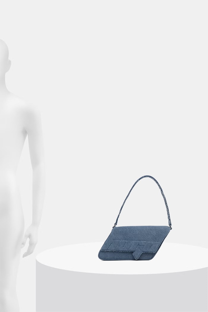 HUGO Blue geantă pentru femei, din denim Ulani D_Shoulder Bag 50563042
