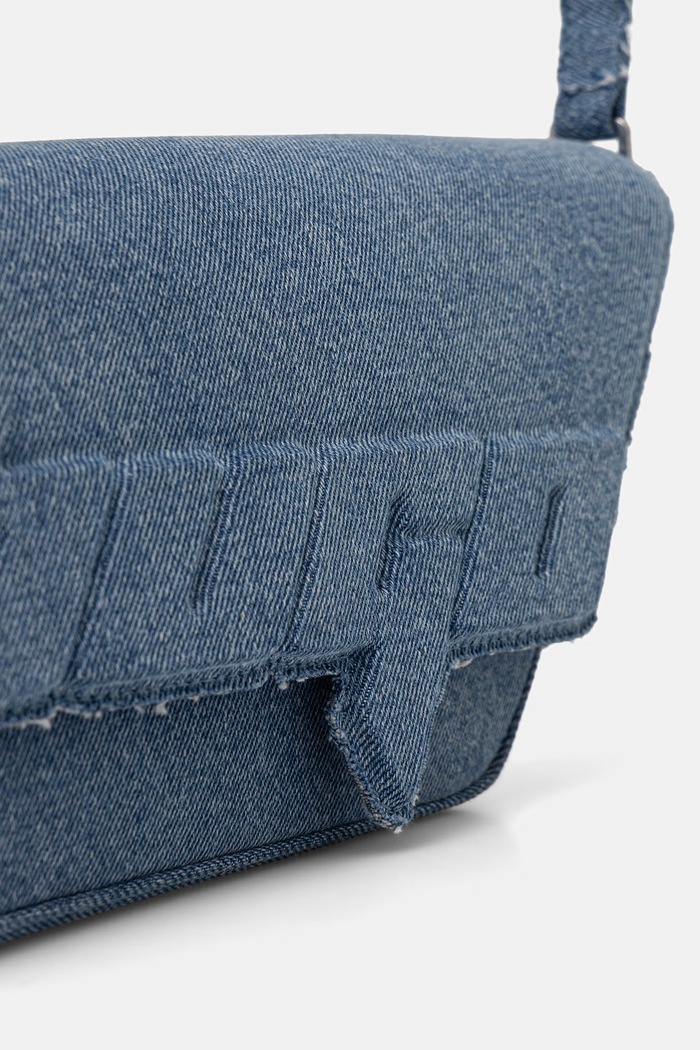HUGO Blue geantă pentru femei, din denim Ulani D_Shoulder Bag albastru 50563042