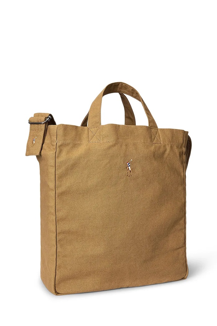 Akcesoria Polo Ralph Lauren CANVAS-TOTE-TTE-LRG torebka damska 405967606002 beżowy