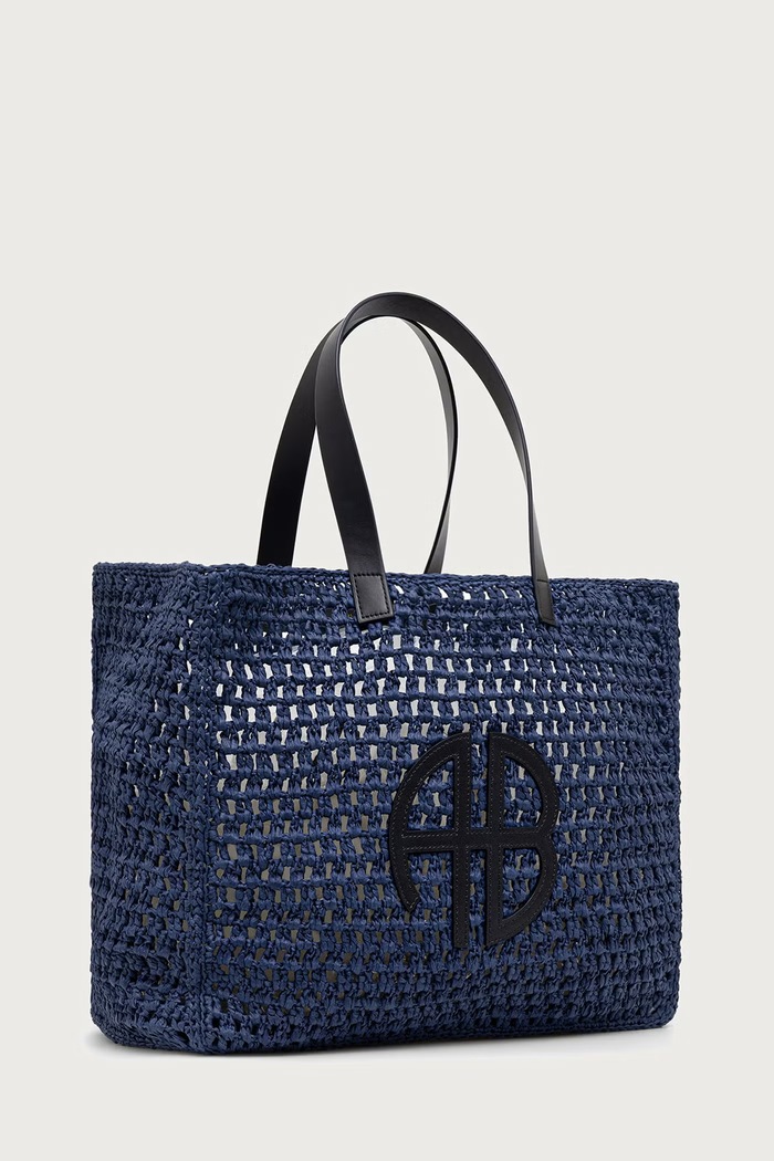 Anine Bing LARGE RIO TOTE - MARINE BLUE geantă shopper pentru femei împletită A.13.11832.WHD20 albastru SS26