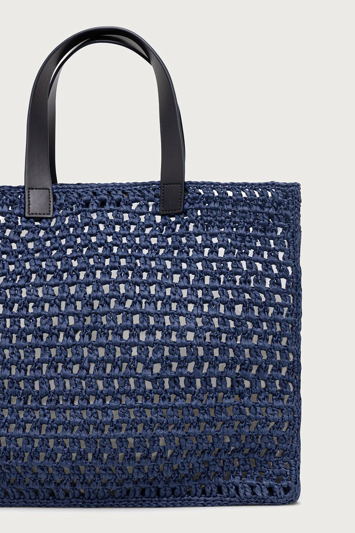 Accesorii Anine Bing LARGE RIO TOTE - MARINE BLUE geantă shopper pentru femei împletită A.13.11832.WHD20 albastru