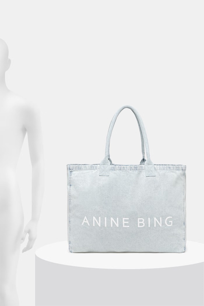 Anine Bing LEO DENIM TOTE - LUCID BLUE torebka damska jeansowa A.13.11857.WHD64