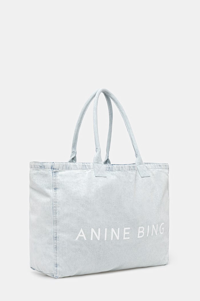 Anine Bing LEO DENIM TOTE - LUCID BLUE torebka damska jeansowa A.13.11857.WHD64 niebieski SS26
