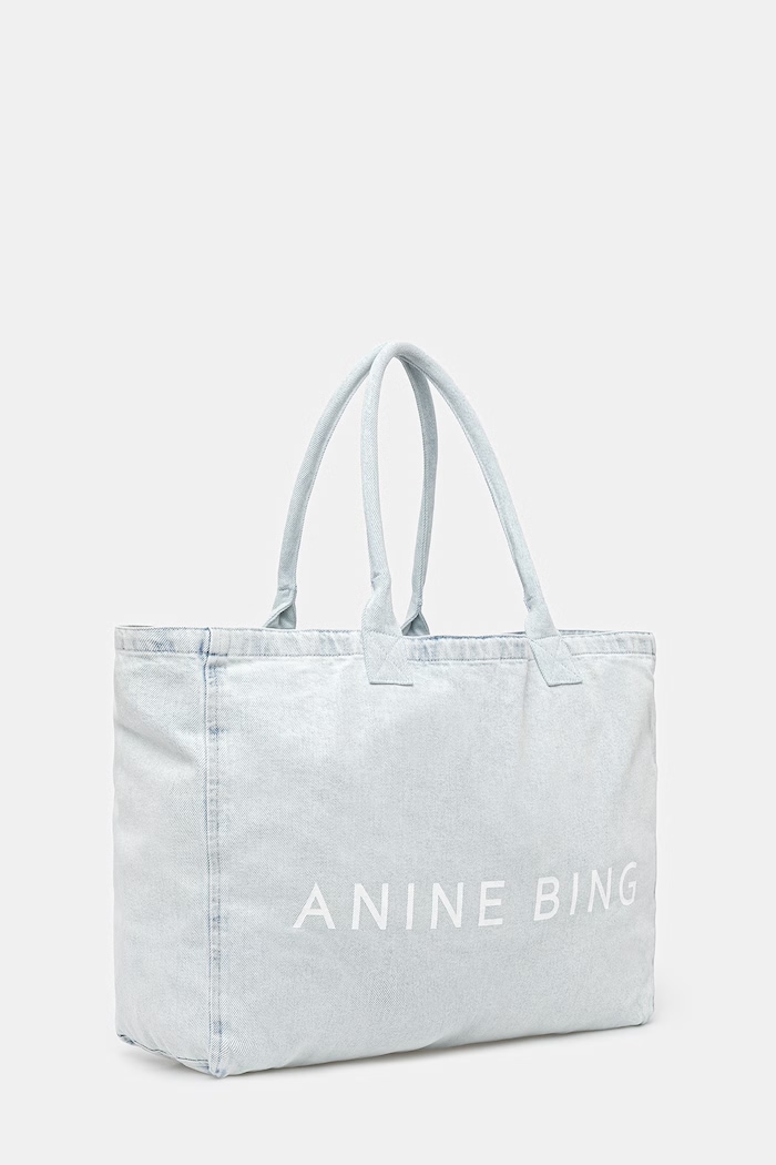 Anine Bing LEO DENIM TOTE - LUCID BLUE torebka damska jeansowa A.13.11857.WHD64 niebieski SS26
