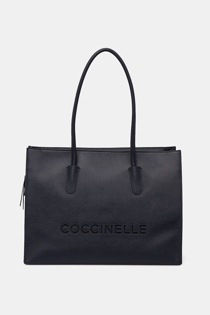 Coccinelle шопинг чанта дамска от кожа тъмносин E1.UAK.11.01.01