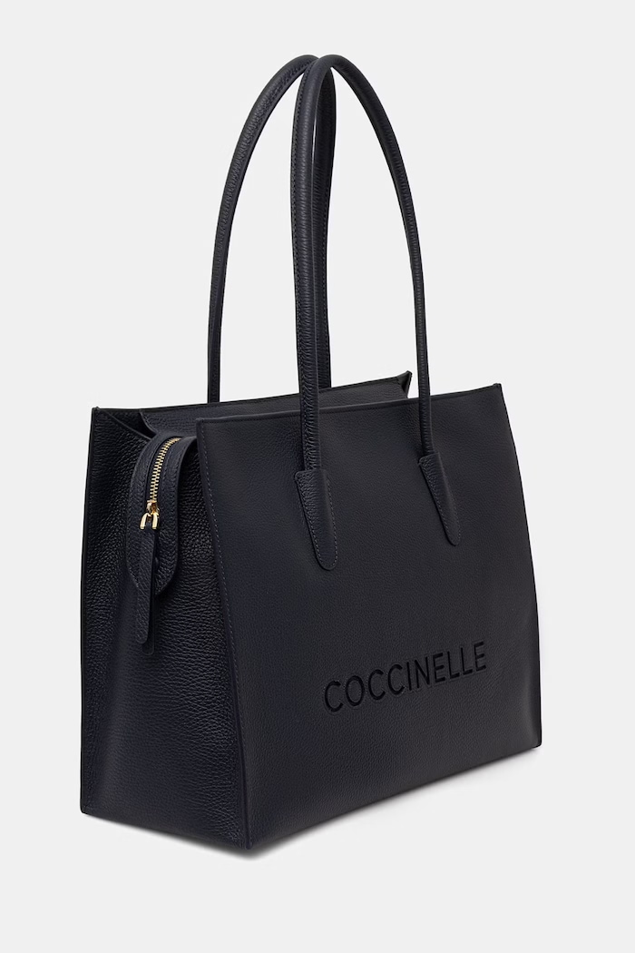 Coccinelle borsa shopper da donna in pelle E1.UAK.11.01.01 blu navy SS26