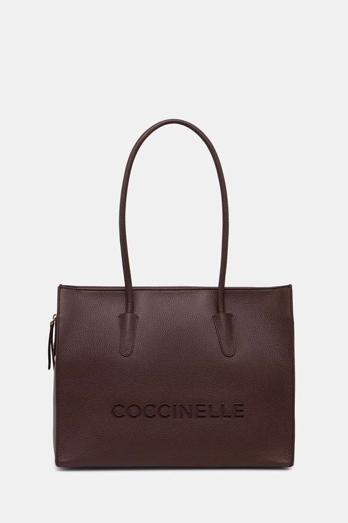 Coccinelle geantă shopper pentru femei din piele burgundia E1.UAK.11.01.01