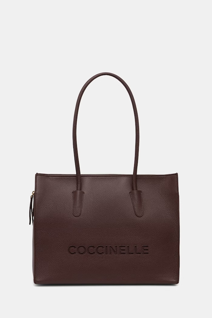 Coccinelle geantă shopper pentru femei din piele burgundia E1.UAK.11.01.01