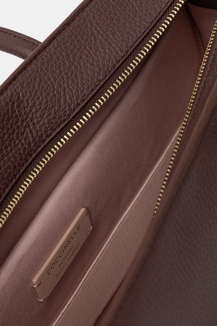 Coccinelle geantă shopper pentru femei din piele E1.UAK.11.01.01 burgundia