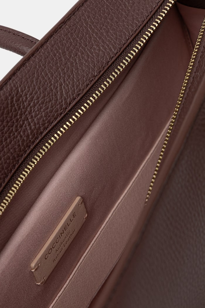 Coccinelle geantă shopper pentru femei din piele E1.UAK.11.01.01 burgundia