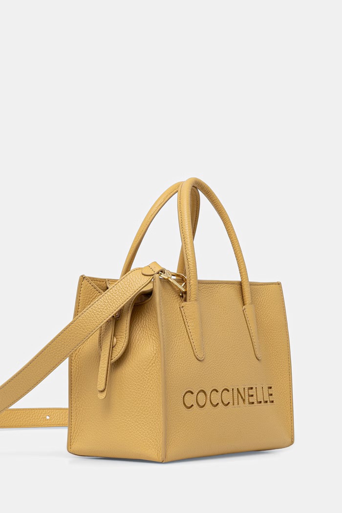 Coccinelle χιαστί γυναικεία δερμάτινη E1.UAK.18.01.01 κίτρινο SS26