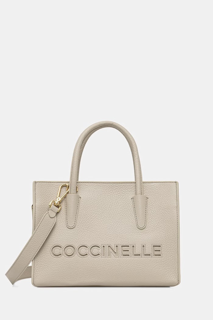 Coccinelle torebka crossbody damska skórzana beżowy E1.UAK.18.01.01