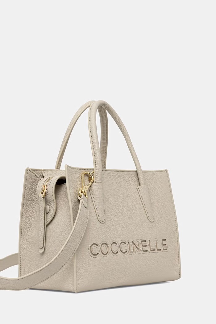 Coccinelle torebka crossbody damska skórzana E1.UAK.18.01.01 beżowy SS26