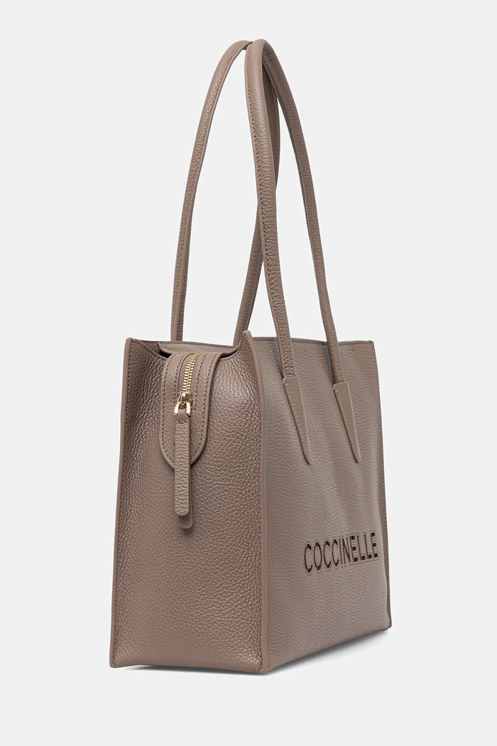 Coccinelle torebka shopper damska skórzana E1.UAK.11.02.01 brązowy SS26