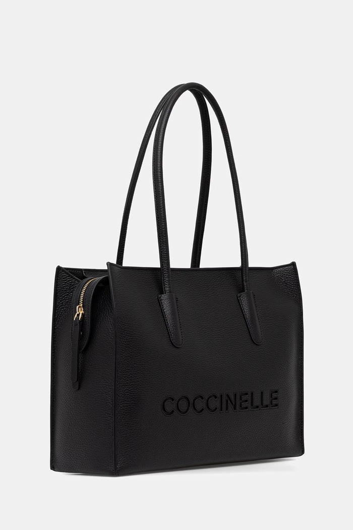 Coccinelle poșetă de piele E1.UAK.11.02.01 negru SS26