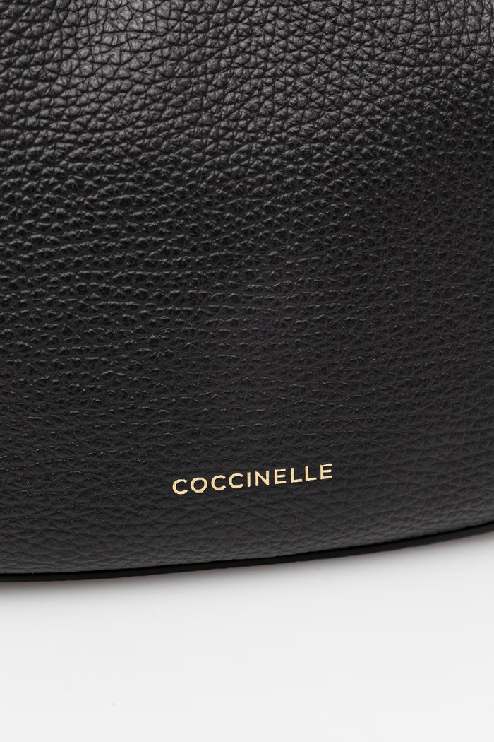 Coccinelle χιαστί γυναικεία δερμάτινη μαύρο E5.U8K.53.01.01