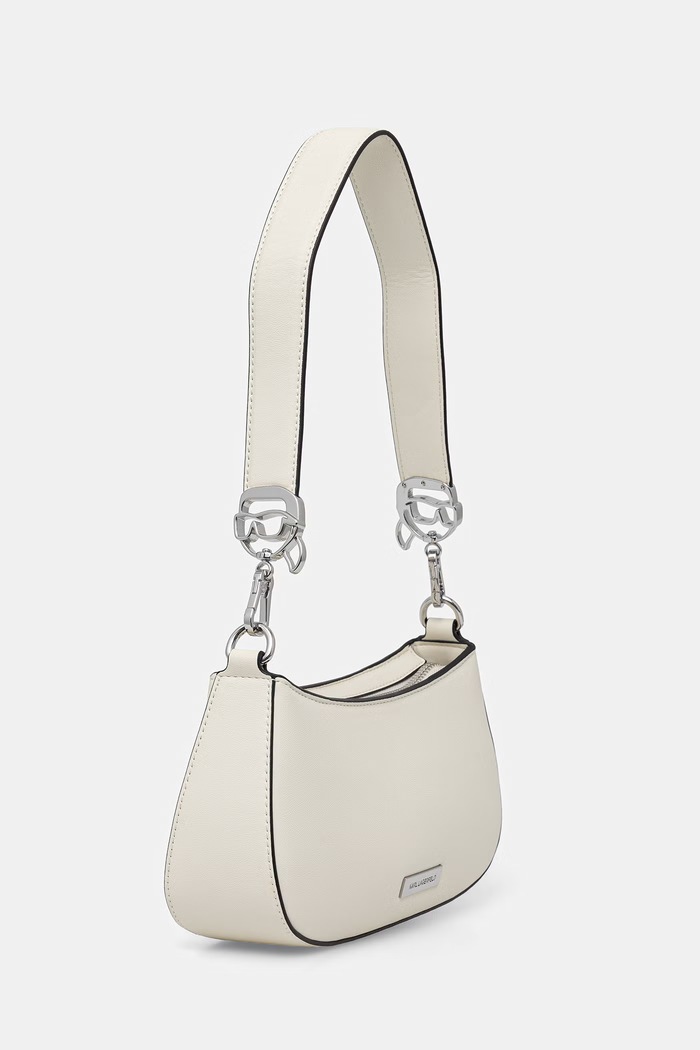Karl Lagerfeld dámska kabelka typu baguette z imitácie kože IKON B2W30180 béžová SS26
