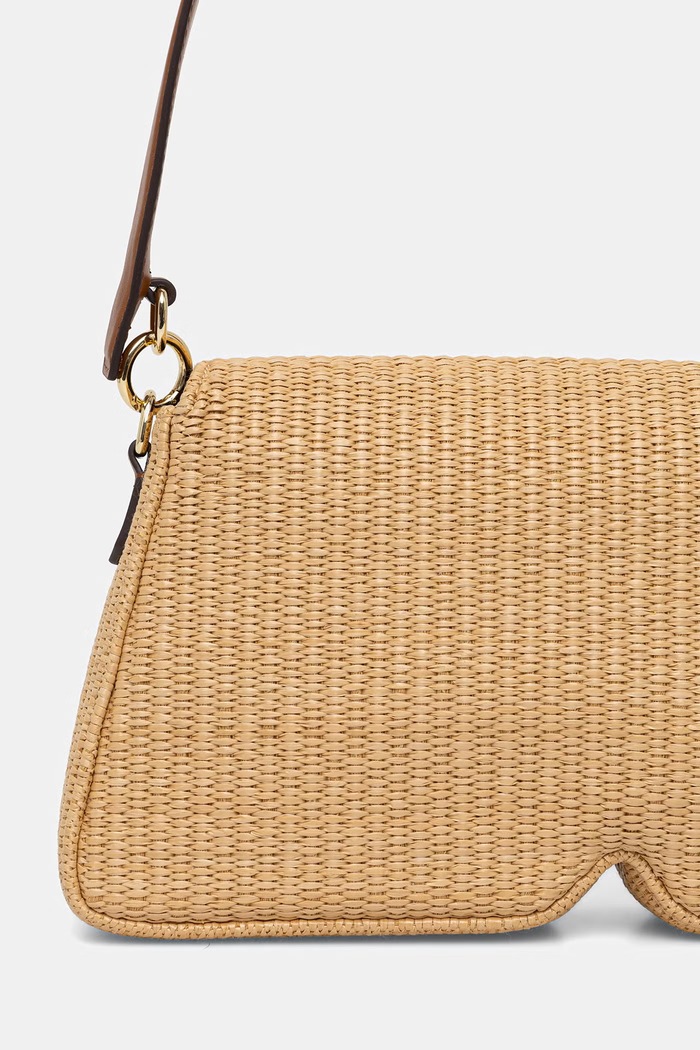 Accesorii Karl Lagerfeld geantă baguette pentru femei, din piele IKON/K B2W30023 bej