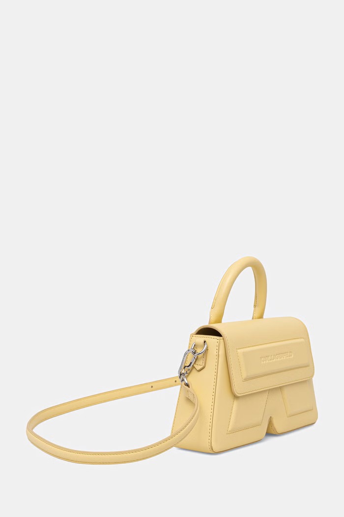 Accesorii Karl Lagerfeld geantă pentru femei, din piele IKON/K B2W30261 galben