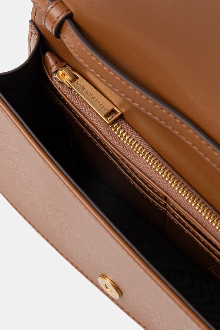 Karl Lagerfeld torebka crossbody damska skórzana K/AUTOGRAPH B2W30270 beżowy