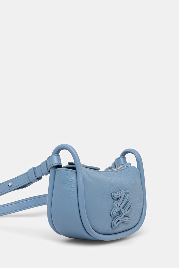 Karl Lagerfeld geantă pentru femei, din piele K/AUTOGRAPH B2W30235 albastru SS26