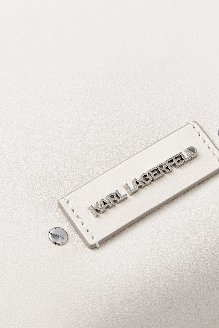 Karl Lagerfeld dámska kožená bagetová kabelka K/EYELETS béžová B2W30087