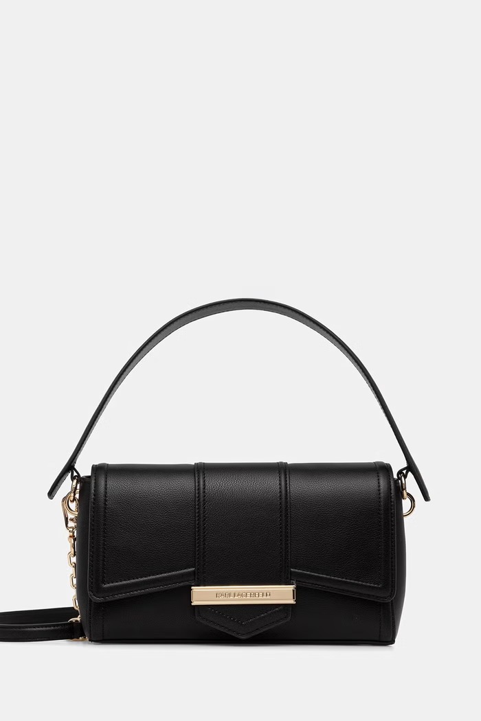 Karl Lagerfeld geantă crossbody pentru femei din piele K/NOVA negru B2W30098