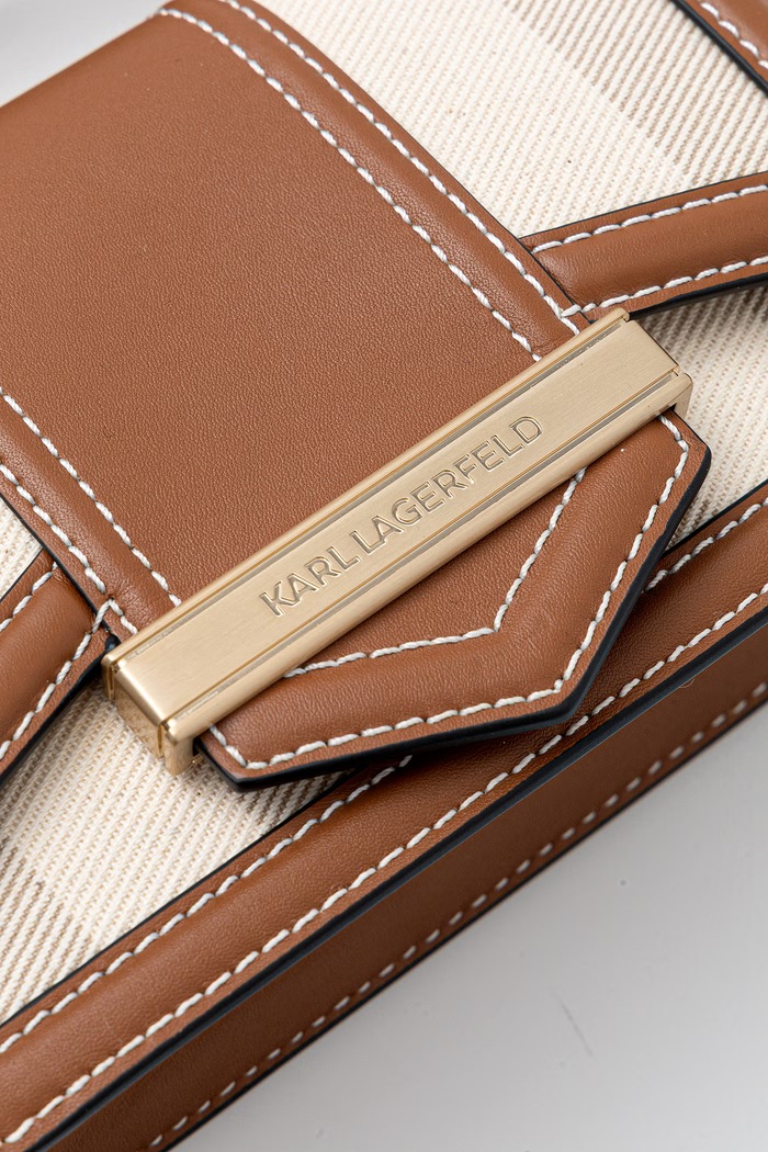 Karl Lagerfeld crossbody kabelka dámska kožená K/NOVA béžová B2W30232