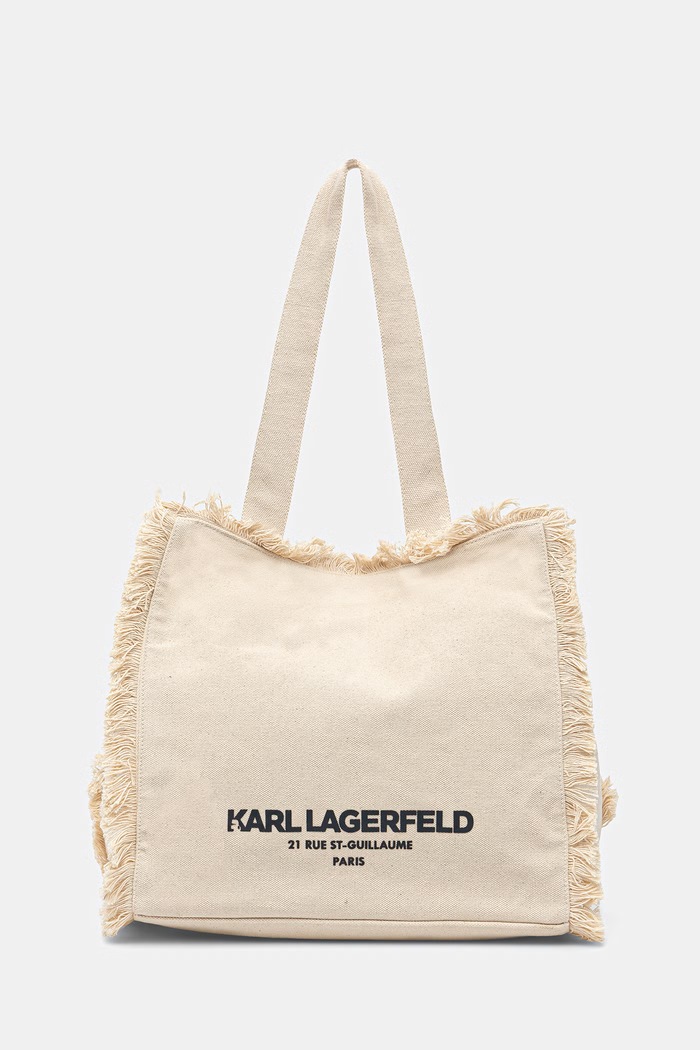 Karl Lagerfeld tote torba za žene pamučna K/RSG bež B2W50021