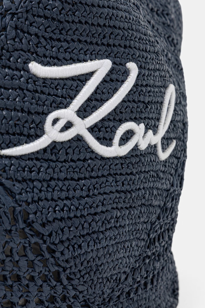 Karl Lagerfeld tote bag pentru femei împletită K/SIGNATURE bleumarin B2W46068