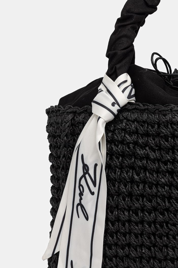 Karl Lagerfeld coș pentru femei împletit K/SIGNATURE negru B2W46073
