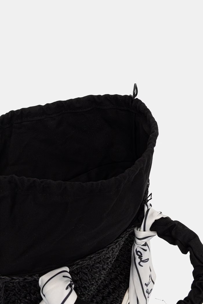 Karl Lagerfeld coș pentru femei împletit K/SIGNATURE B2W46073 negru