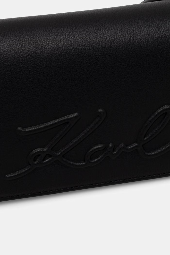 Karl Lagerfeld torebka bagietka damska z imitacji skóry K/VILLE czarny B2W30222