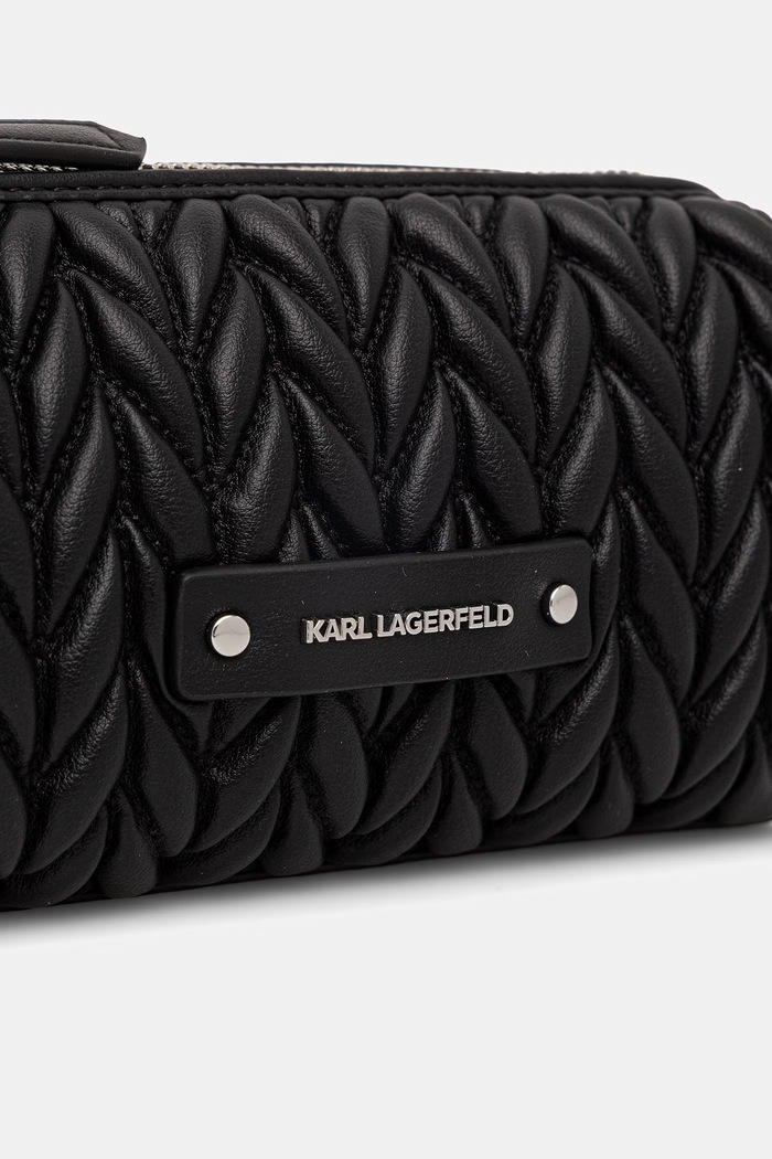 Karl Lagerfeld kabelka dámska z imitácie kože K/WEAVE čierna B2W30279