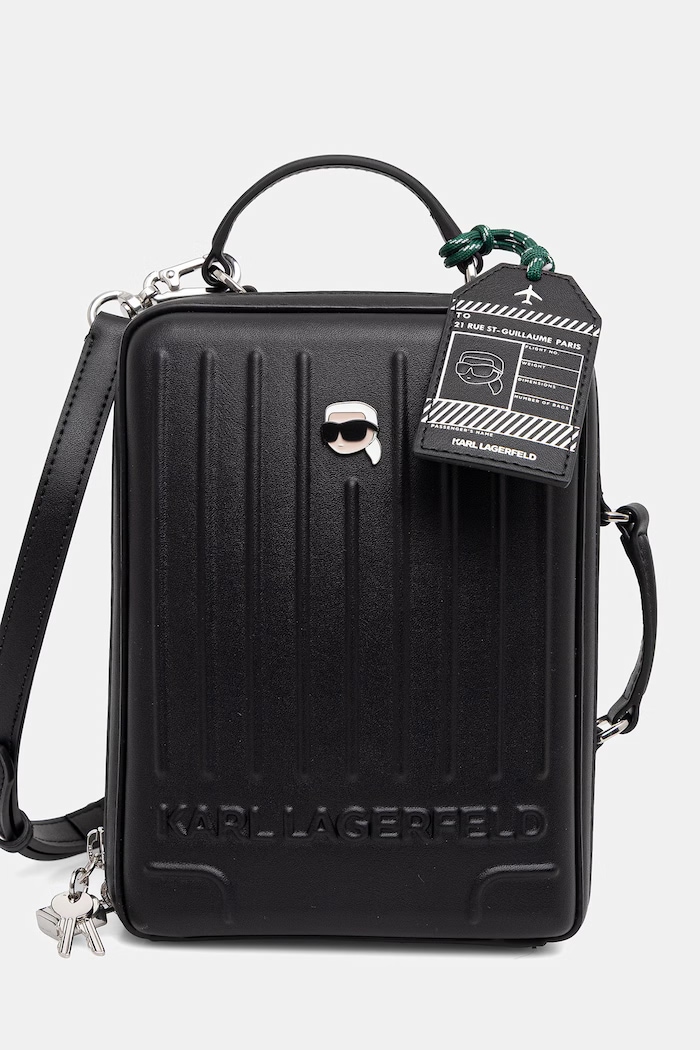 Karl Lagerfeld crossbody torbica ženska IKON črna B1W30034