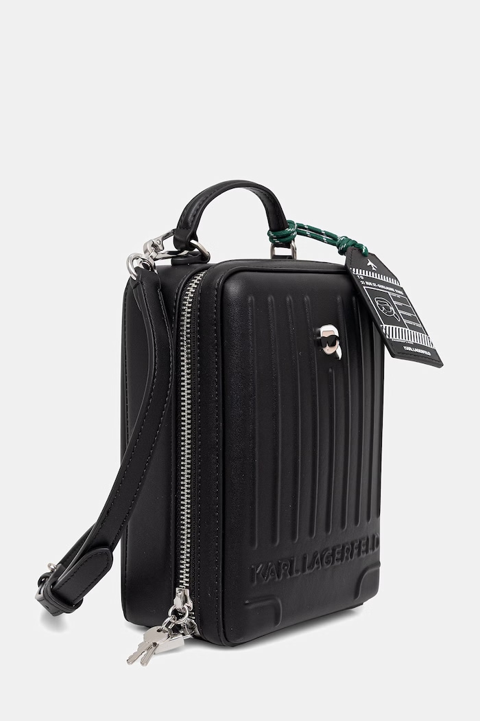 Karl Lagerfeld crossbody torbica ženska IKON B1W30034 črna SS26