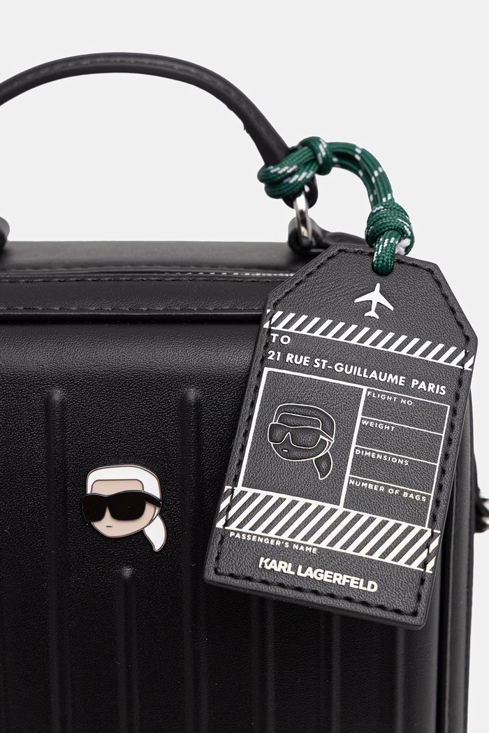 Karl Lagerfeld crossbody torbica ženska IKON B1W30034 črna