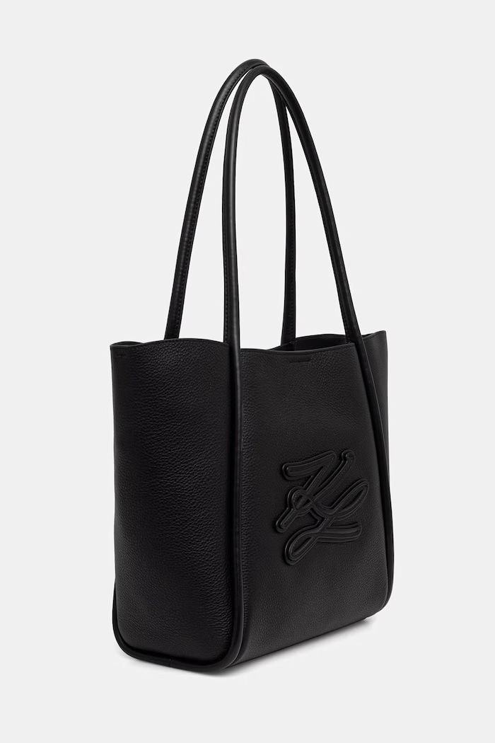 Karl Lagerfeld kabelka typu shopper dámska kožená K/AUTOGRAPH B2W30051 čierna SS26