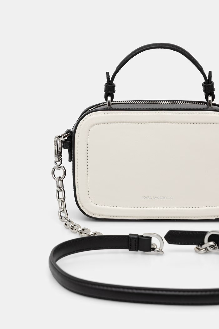 Accesorii Karl Lagerfeld geantă crossbody pentru femei, din piele K/AUTOGRAPH B2W30234 bej
