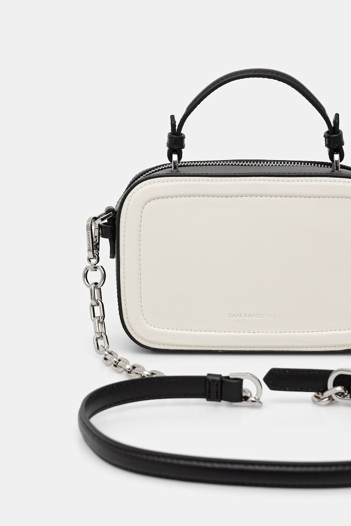 Accesorii Karl Lagerfeld geantă crossbody pentru femei, din piele K/AUTOGRAPH B2W30234 bej