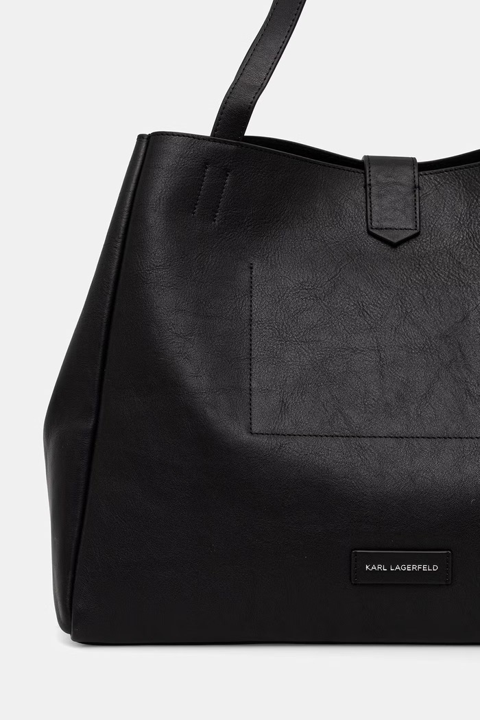 Akcesoria Karl Lagerfeld torebka shopper damska skórzana K/AUTOGRAPH B2W30258 czarny